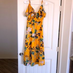 Yellow floral dress